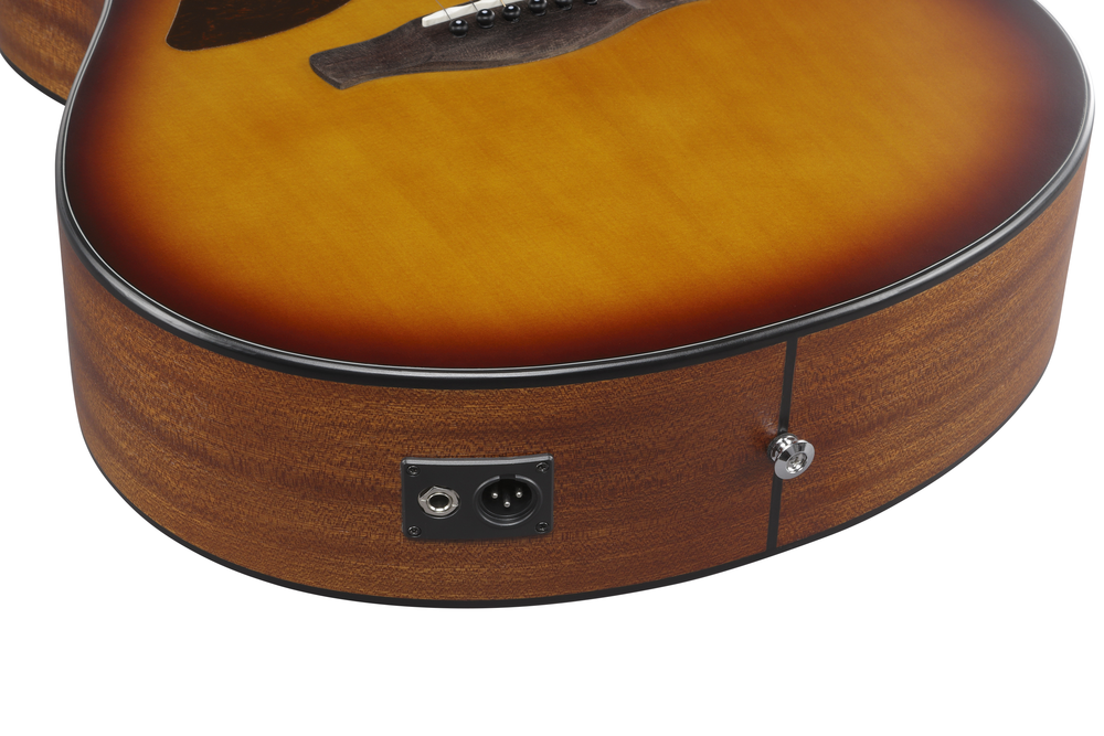 Ibanez AAM50LCE Acoustic Guitar - Open Pore Light Brown Sunburst Top - Left Handed