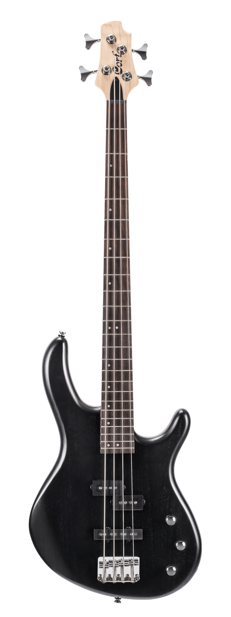 Cort Action PJ Bass Guitar - Open Pore Black