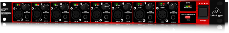Behringer Ultragain Digital ADA8200 ADAT Mic Preamp / Interface