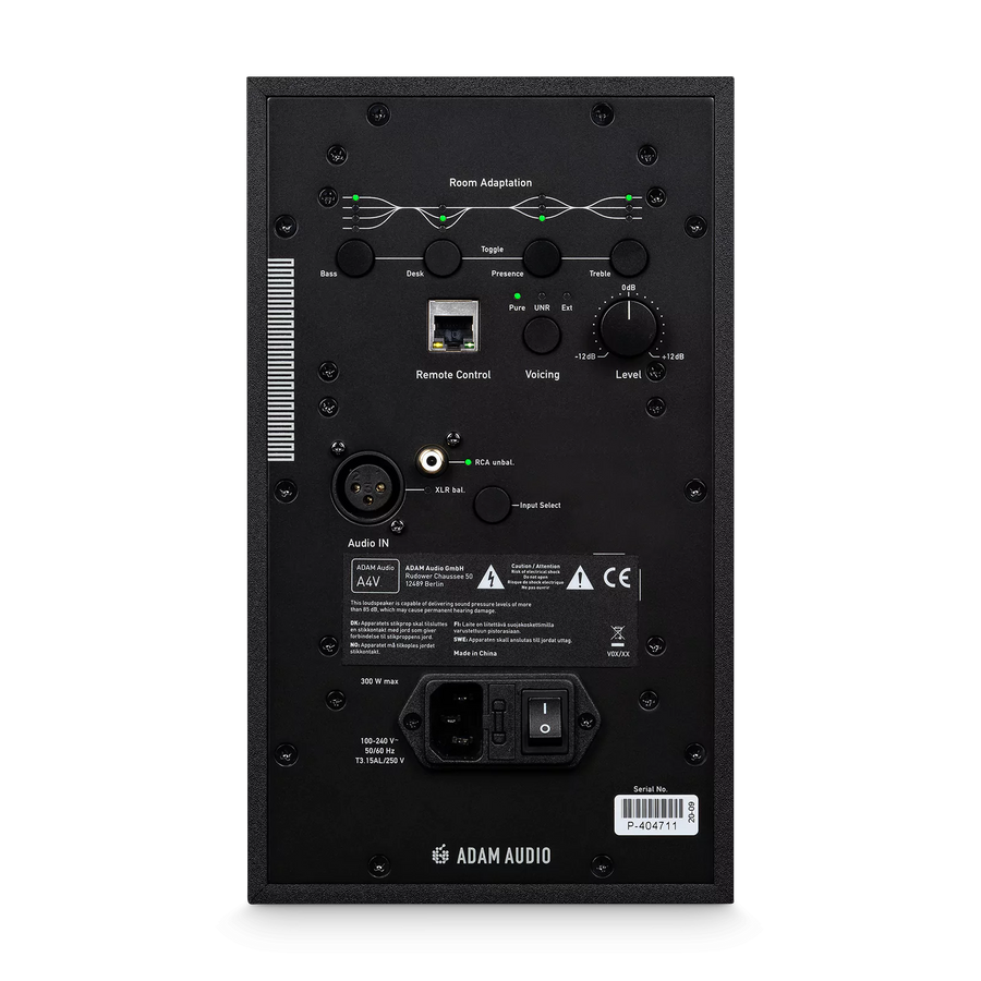 ADAM Audio A-series A4V 4" Nearfield Active Studio Monitor (Single)