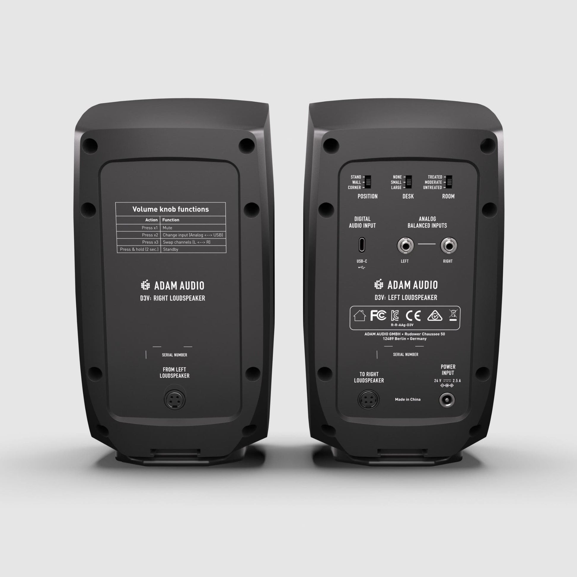 ADAM Audio D3V Active Desktop Monitor System - Black