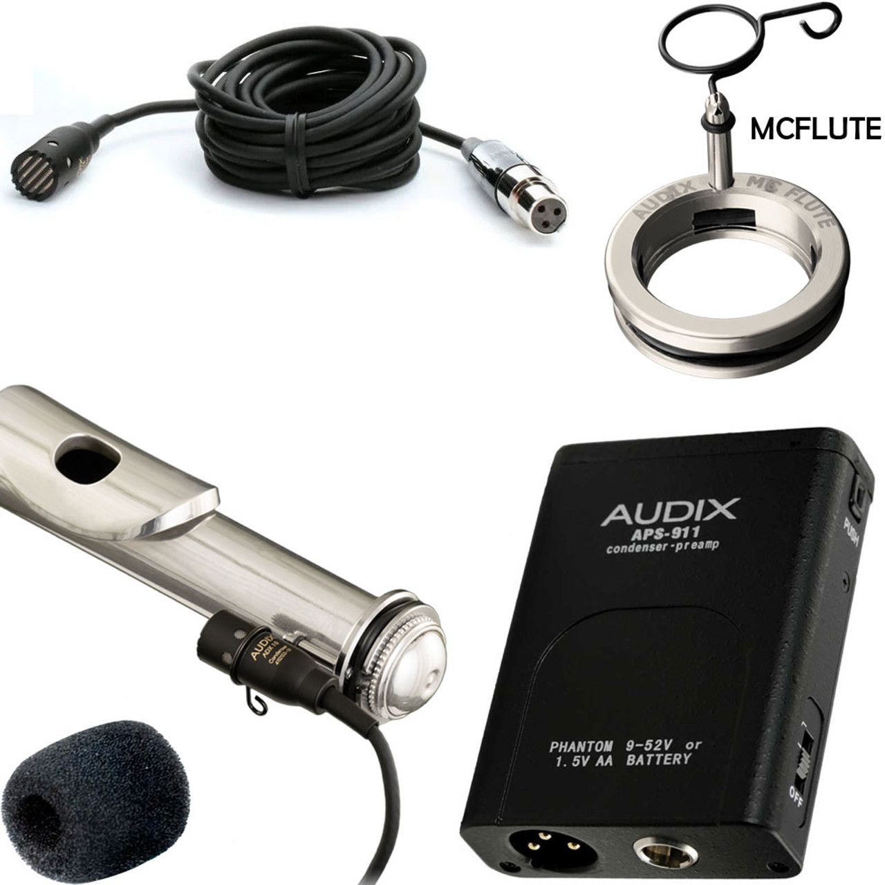 Audix ADX-ADX10-FL Minature Condenser Microphone w/ Flute Clip