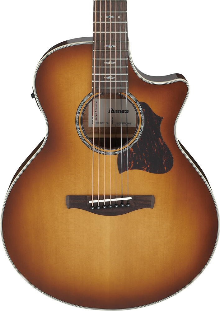 Ibanez AE3007FMH 7 String Acoustic Guitar - Tobacco Edge Burst High Gloss