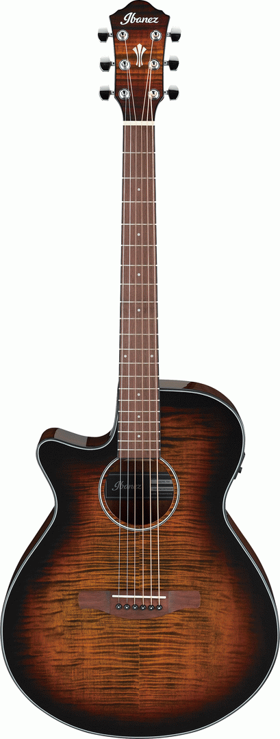 Ibanez AEG70L Acoustic Guitar - Left Handed - Tiger Burst High Gloss