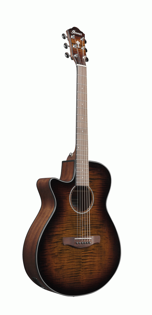 Ibanez AEG70L Acoustic Guitar - Left Handed - Tiger Burst High Gloss