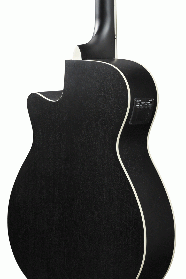 Ibanez AEG7MH Acoustic Guitar - Weatherd Black Open Pore