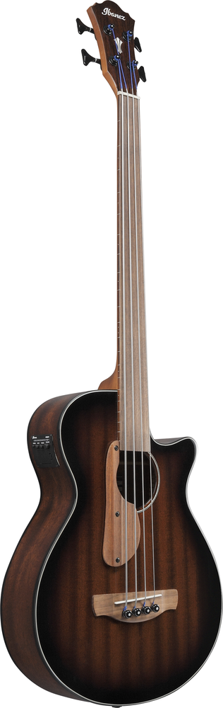 Ibanez AEGB24FEMHS Electric Acoustic Bass Guitar - Mahogany Sunburst High Gloss