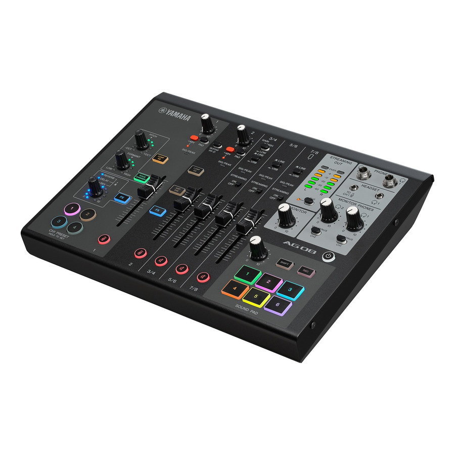 Yamaha AG08B Live Streaming Mixer - Black