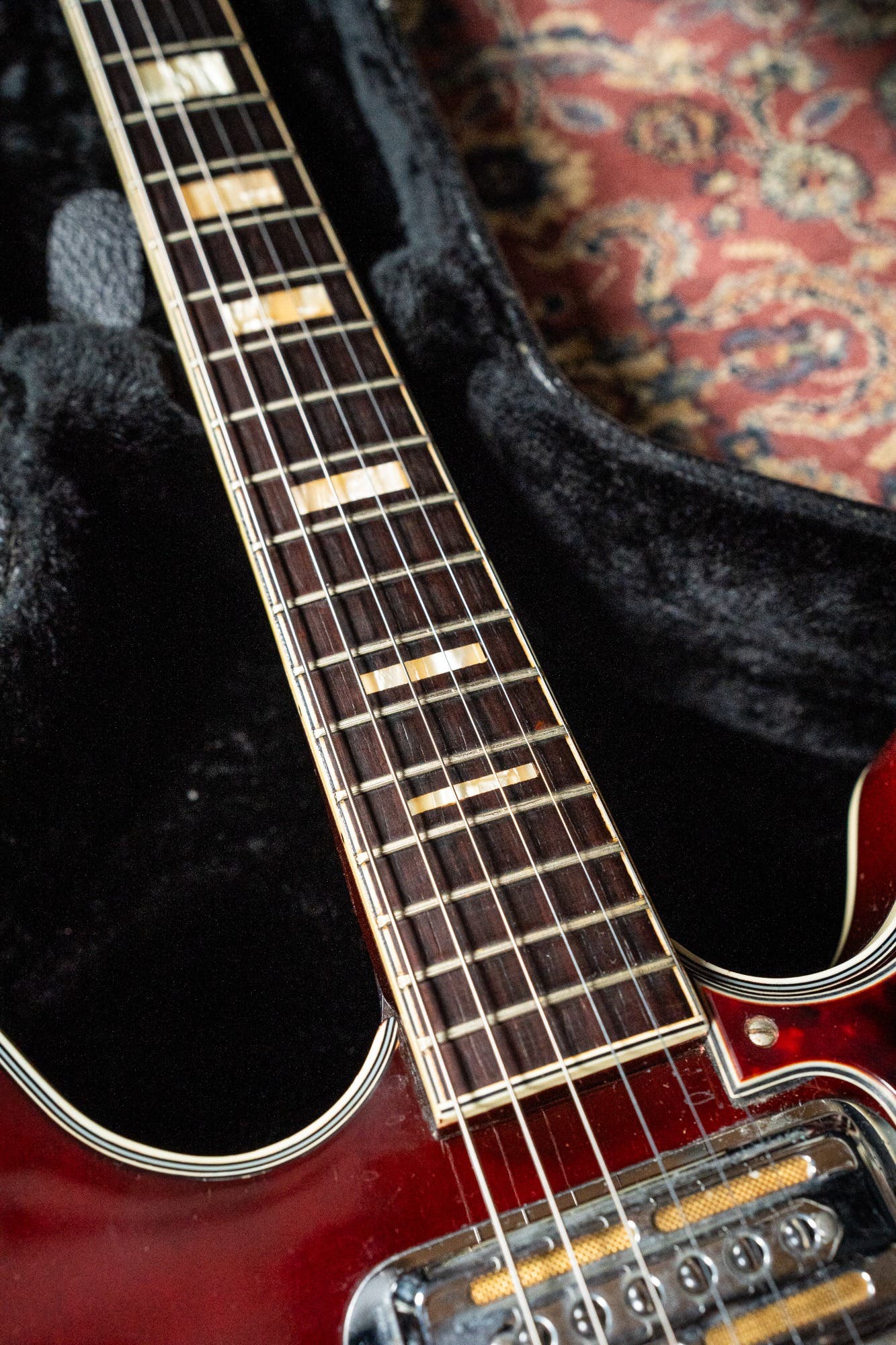 60’s Airline 7230 (Harmony H78) 3x Argyle Gold Foil Pickups & Hard Case - Pre Owned