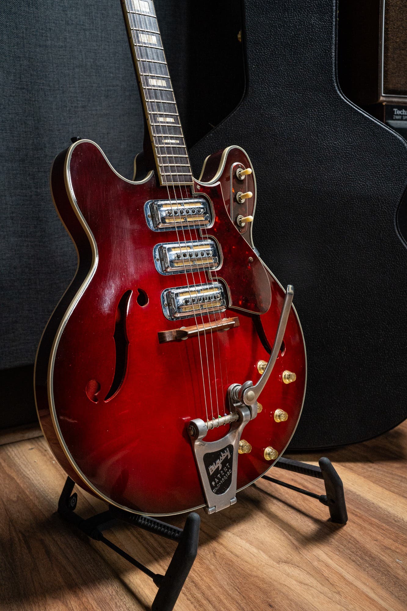 60’s Airline 7230 (Harmony H78) 3x Argyle Gold Foil Pickups & Hard Case - Pre Owned