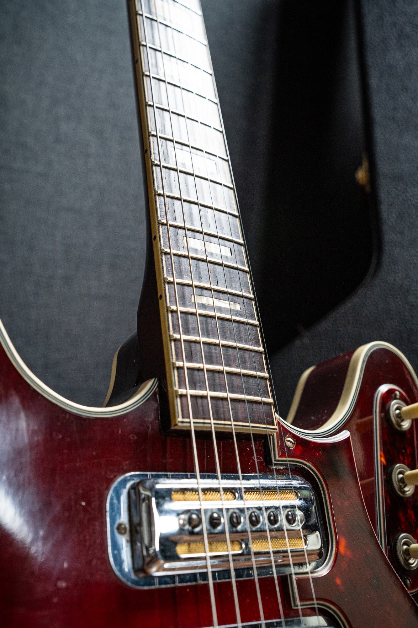 60’s Airline 7230 (Harmony H78) 3x Argyle Gold Foil Pickups & Hard Case - Pre Owned