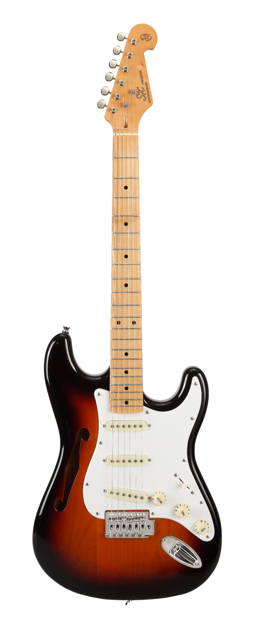 SX ALD2H3TS Semi-Hollow Alder "ST" Electric Guitar - 3-Tone Sunburst