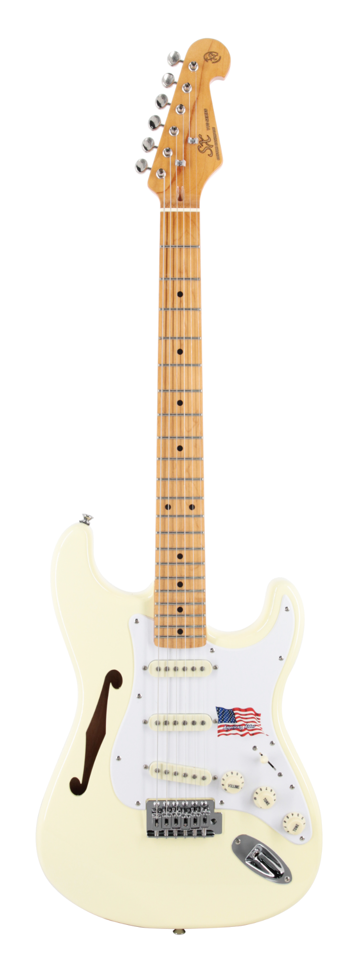 SX ALD2H3VWH Semi-Hollow Alder "ST" Electric Guitar - Vintage White