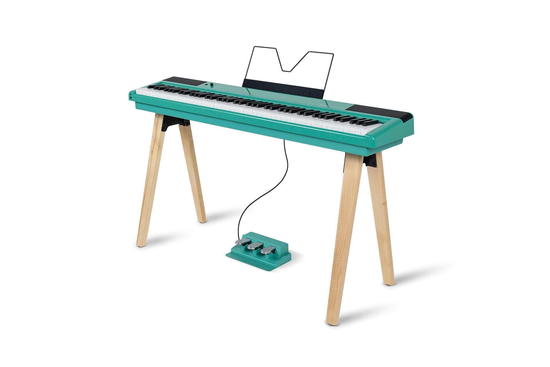 Alesis RECITALHOME 88-Key Contemporary Digital Piano w/Wood Stand - Turquoise