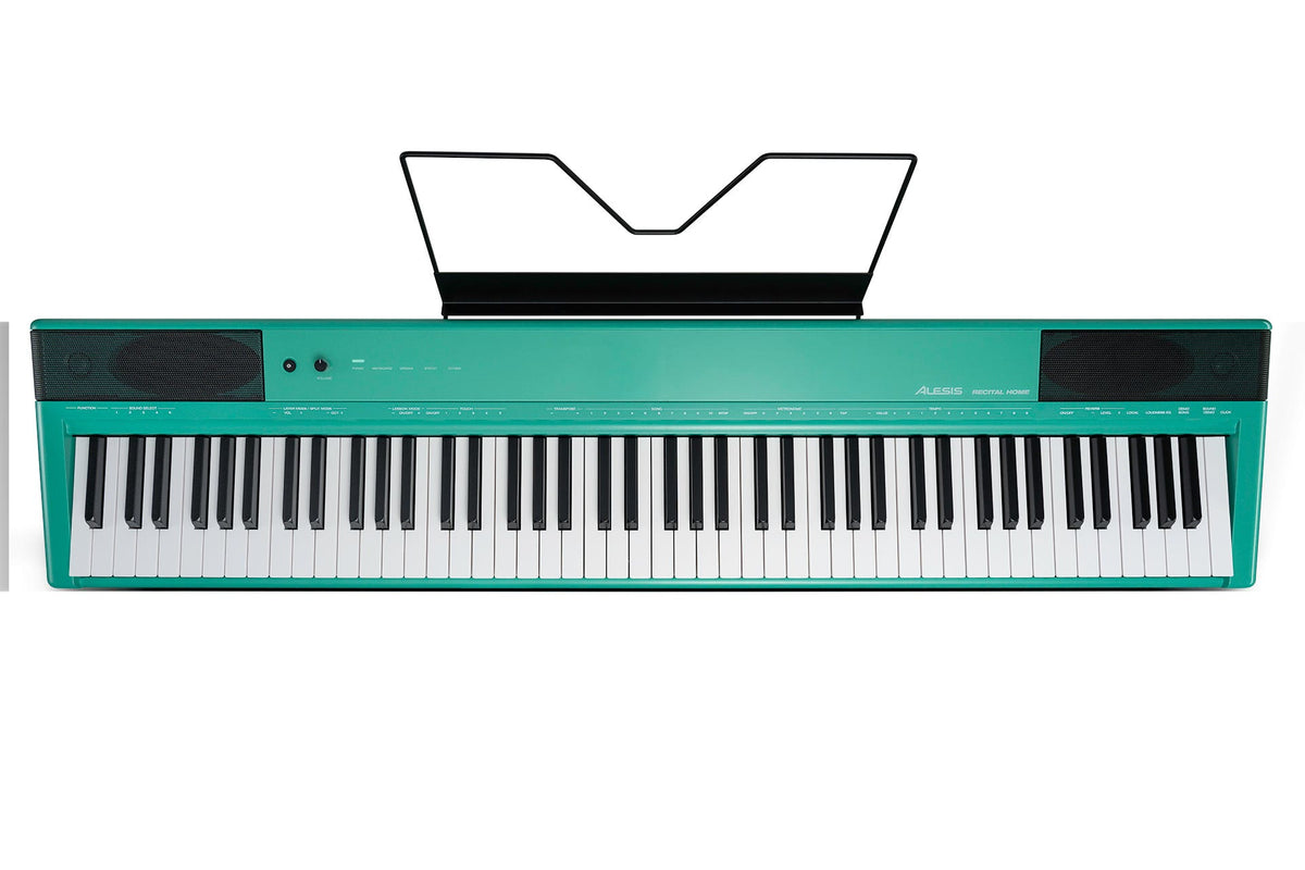 Alesis RECITALHOME 88-Key Contemporary Digital Piano w/Wood Stand - Turquoise