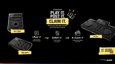 AlphaTheta Play It. Post It. Claim It. Promotion