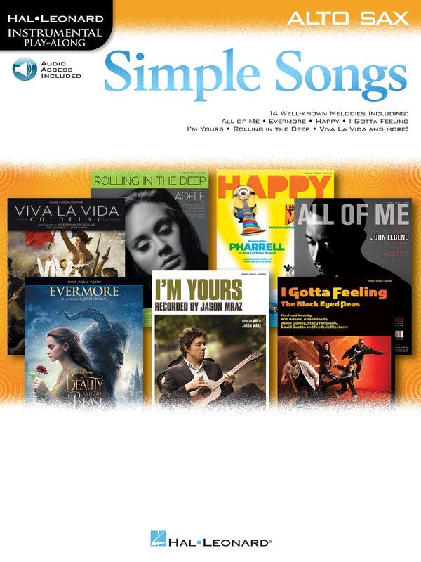 Simple Songs for Alto Sax Book/On Line Audio (Hal Leonard)