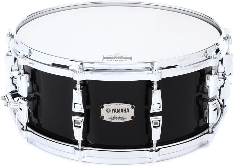 Yamaha Absolute Hybrid Maple 14x6" Snare - Solid Black