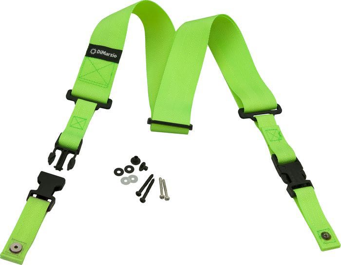 Dimarzio Clip-Lock Guitar Strap - Neon Green