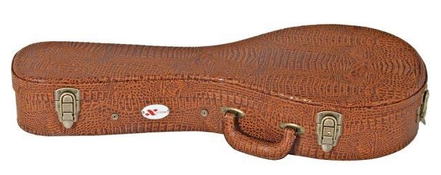 Xtreme HC3085 A-Style Mandolin Case - Brown Croc Vinyl
