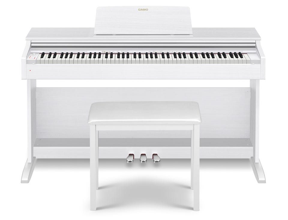 Casio AP270WE Celviano Digital Piano w/Matching Bench - White