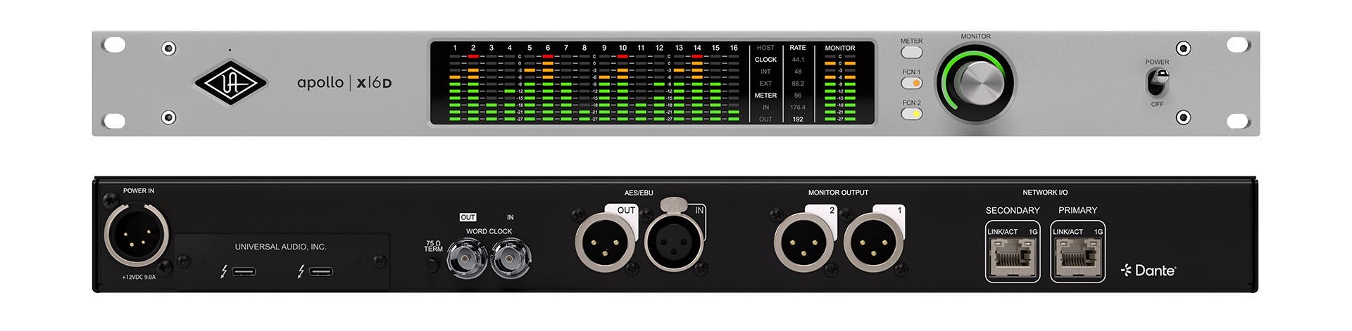 Universal Audio Apollo 16D Rack interface w/Dante Ultimate