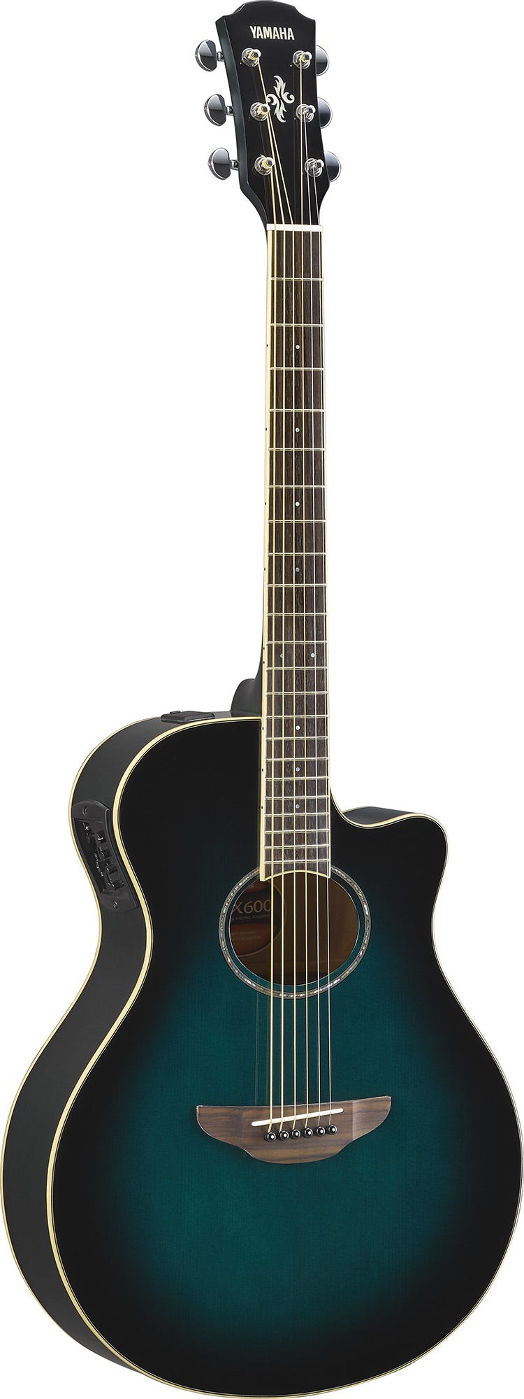 Yamaha APX600 Thinline Acoustic Electric Guitar - Oriental Blue Burst