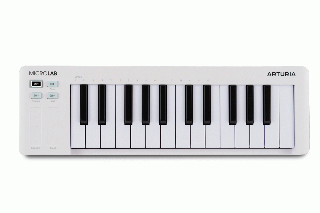 Arturia MicroLab 3 Mini Keyboard Controller - White