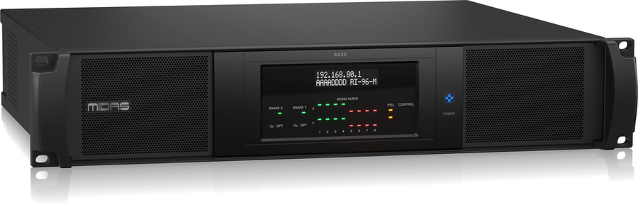 MIDAS AS88 Dual HMAC to 8 Port Dual Redundant AES50 Converter