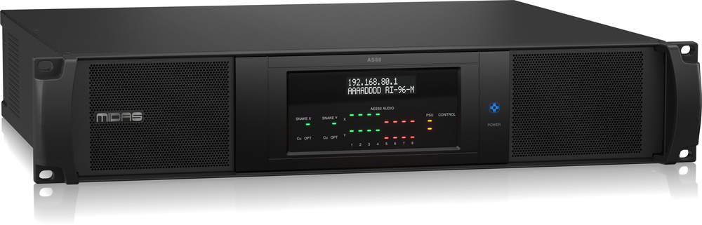 MIDAS AS88 Dual HMAC to 8 Port Dual Redundant AES50 Converter