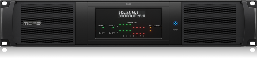 MIDAS AS88 Dual HMAC to 8 Port Dual Redundant AES50 Converter