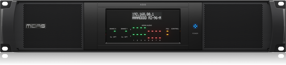 MIDAS AS88 Dual HMAC to 8 Port Dual Redundant AES50 Converter