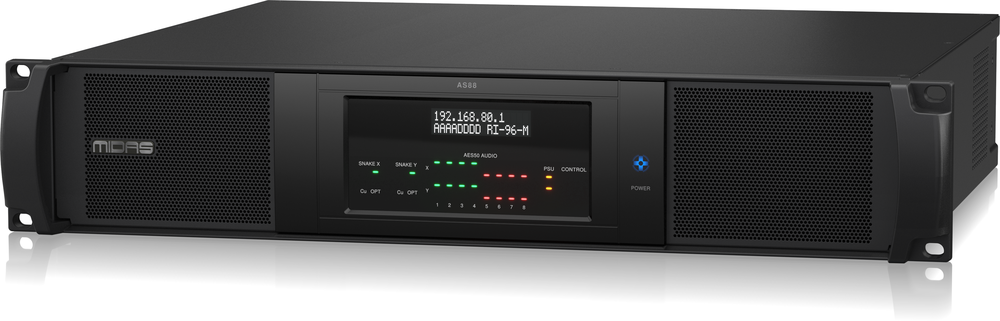 MIDAS AS88 Dual HMAC to 8 Port Dual Redundant AES50 Converter