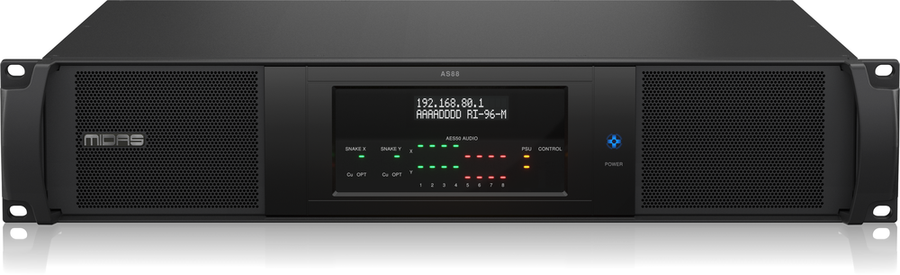 MIDAS AS88 Dual HMAC to 8 Port Dual Redundant AES50 Converter