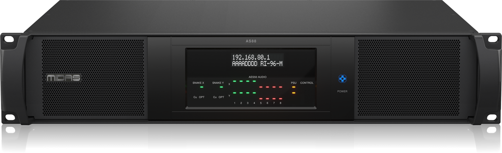 MIDAS AS88 Dual HMAC to 8 Port Dual Redundant AES50 Converter