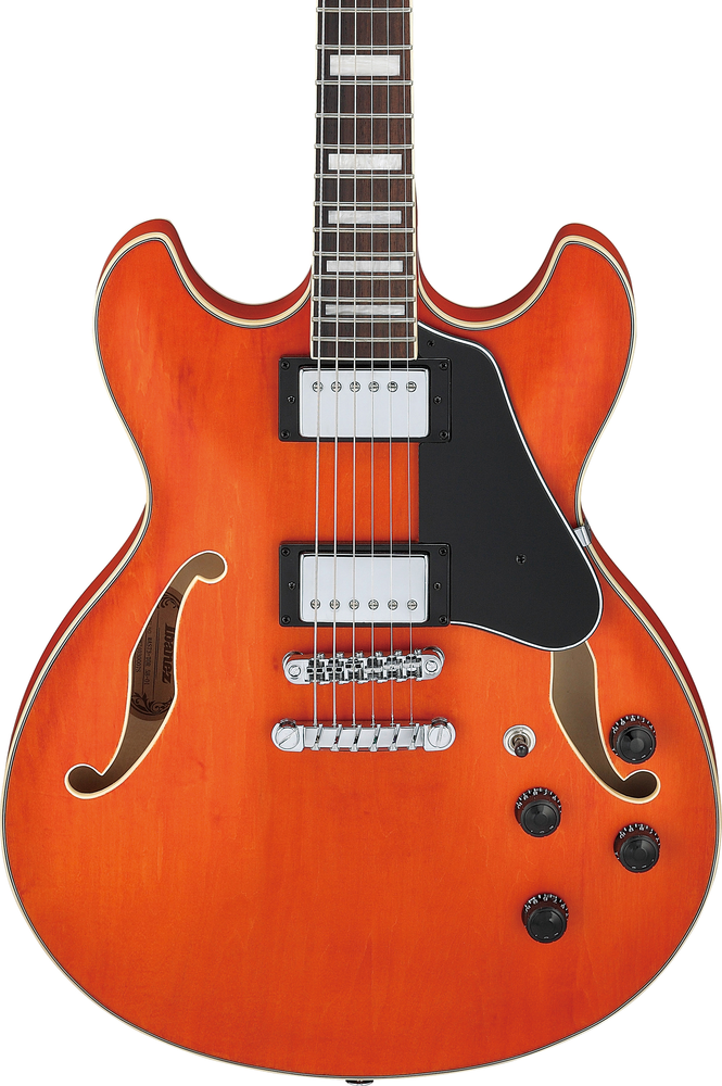 Ibanez AS73T Electric Guitar - Transparent Tangerine Flat