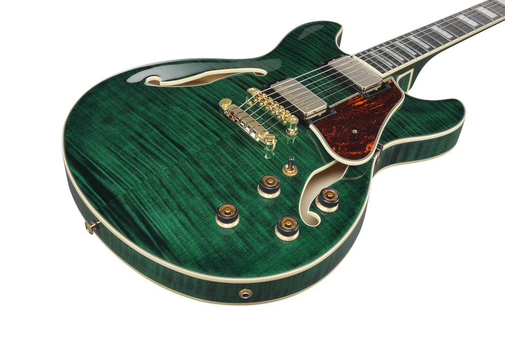 Ibanez AS93FM Electric Guitar - Transparent Moss Green