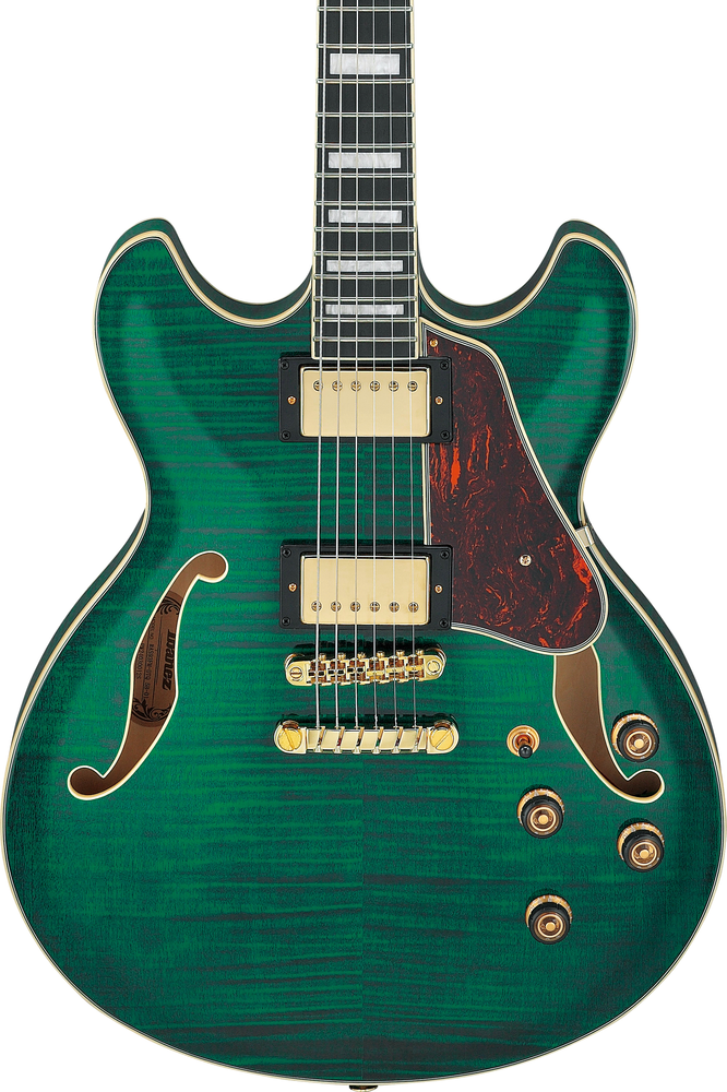 Ibanez AS93FM Electric Guitar - Transparent Moss Green