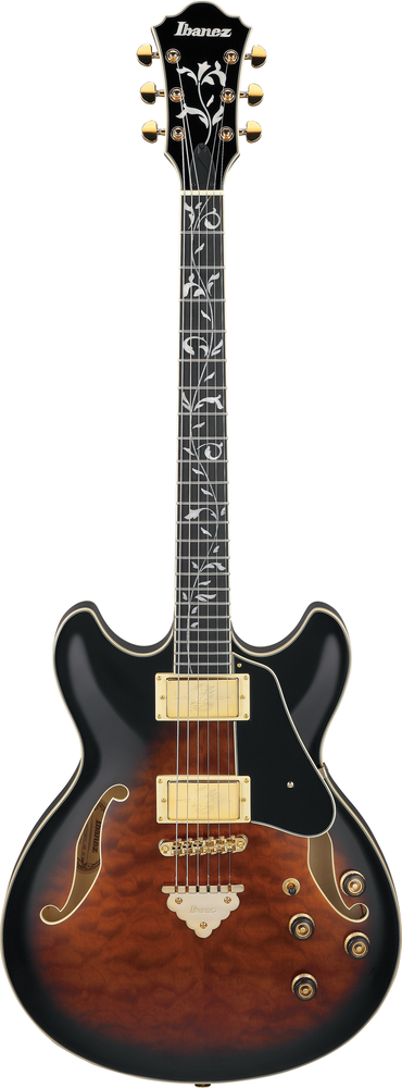 Ibanez AS93QMSP Electric Guitar - Dark Brown Sunburst