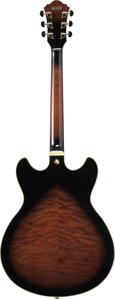 Ibanez AS93QMSP Electric Guitar - Dark Brown Sunburst
