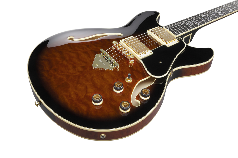 Ibanez AS93QMSP Electric Guitar - Dark Brown Sunburst