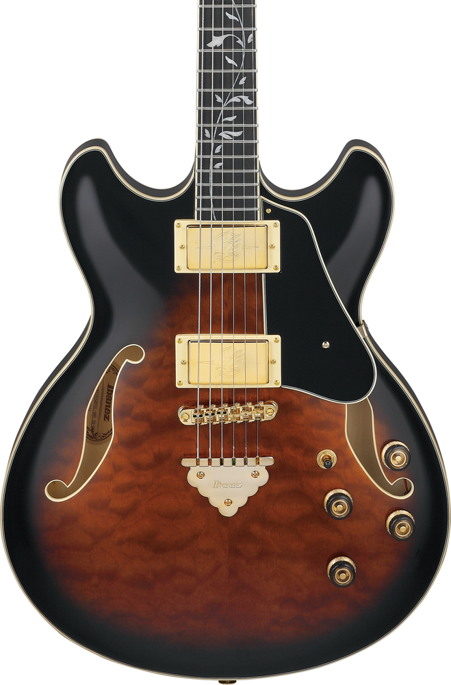 Ibanez AS93QMSP Electric Guitar - Dark Brown Sunburst