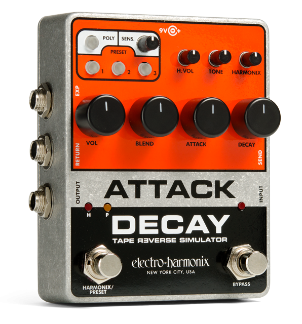 Electro Harmonix Attack Decay Tape Reverse Simulator Pedal