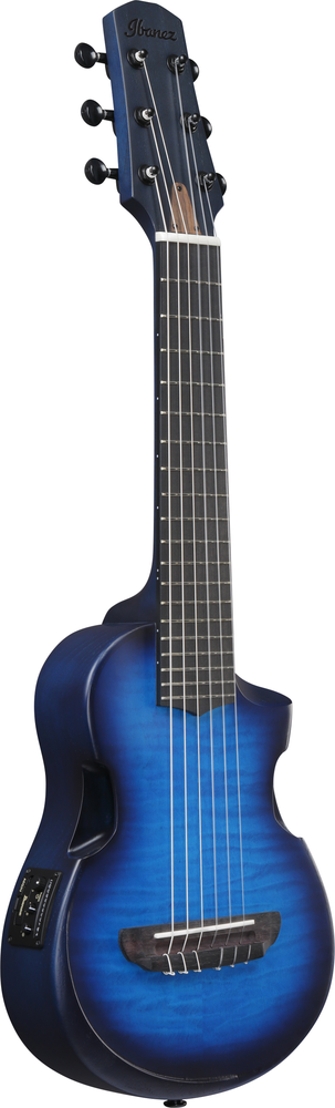 Ibanez AUP10FMNE Ukulele w/ Bag - Transparent Blue Sunburst Open Pore