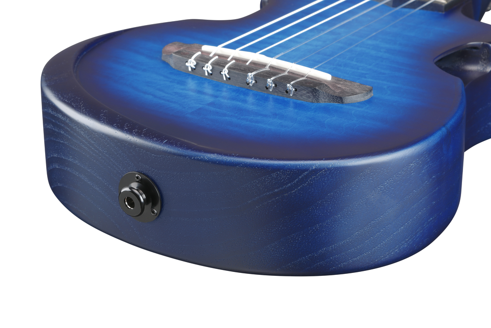 Ibanez AUP10FMNE Ukulele w/ Bag - Transparent Blue Sunburst Open Pore