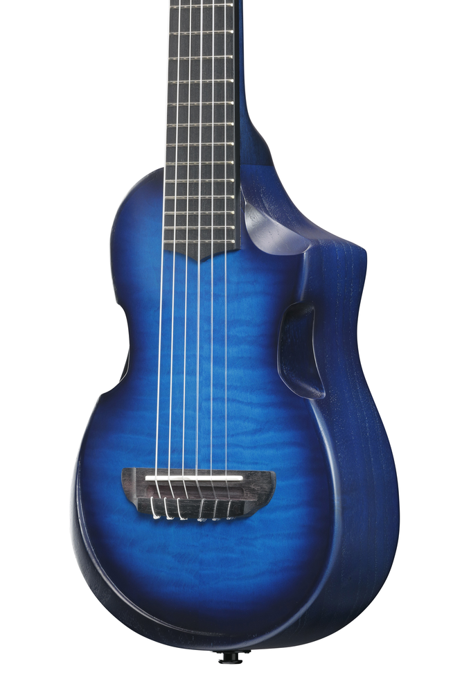 Ibanez AUP10FMNE Ukulele w/ Bag - Transparent Blue Sunburst Open Pore