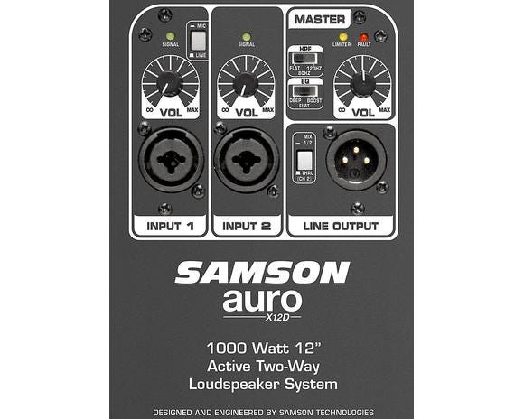 Samson Auro X12D 1000W 2-Way Active Loudspeaker