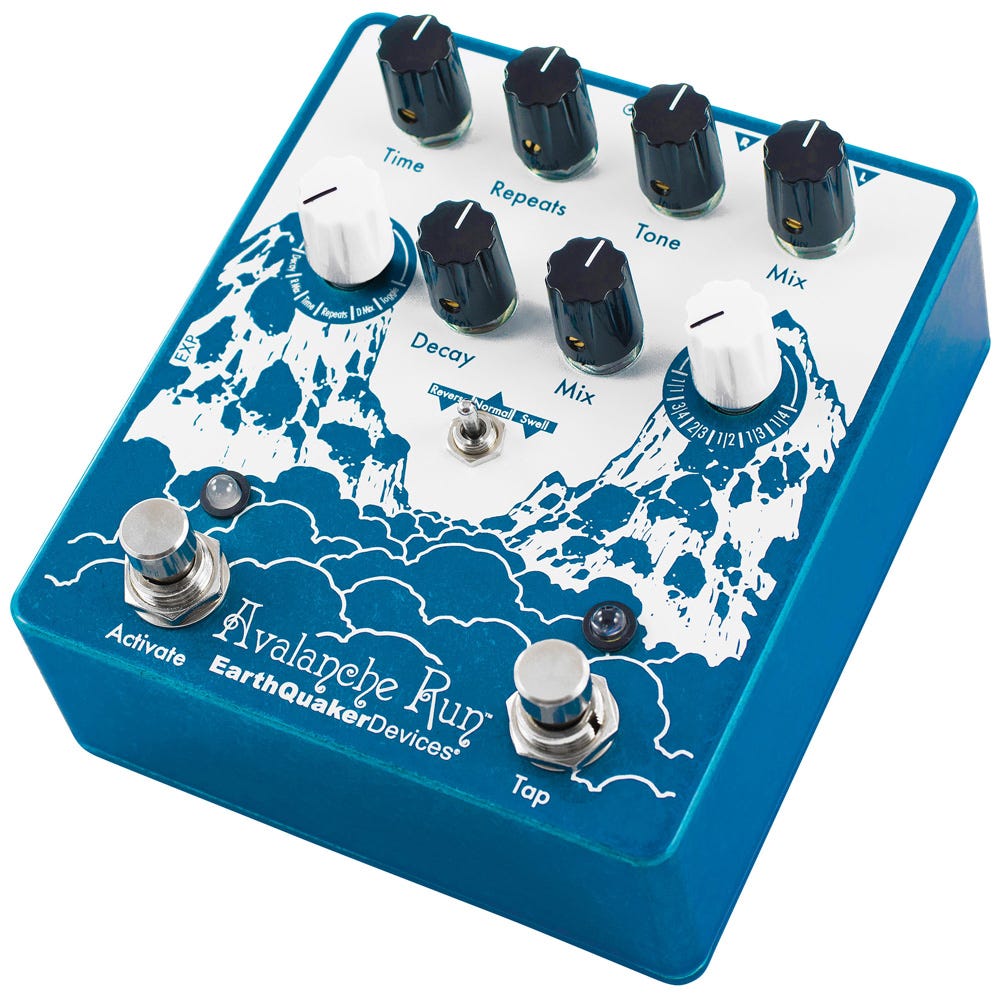 ギター EarthQuaker Devices Avalanche Run V2 EarthQuaker Devices Avalanche Run v2 Stereo Reverb & Delay Pedal w/Tap
