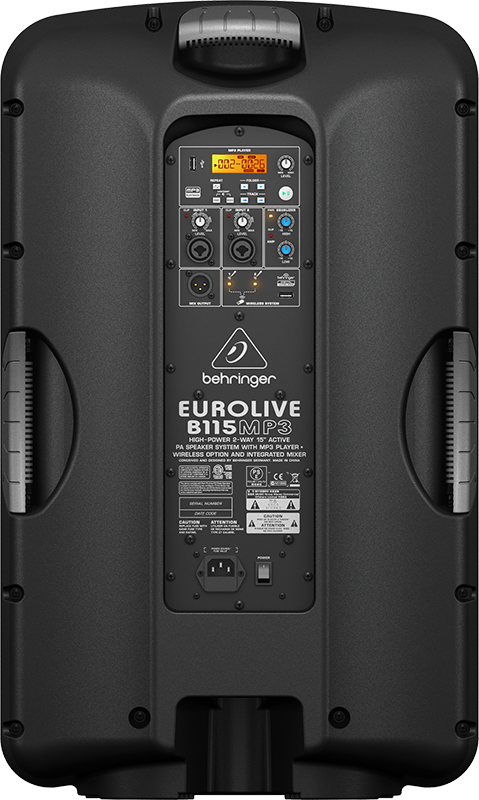 Behringer B115MP3 2-way 15" powered speaker w/MP3 Player