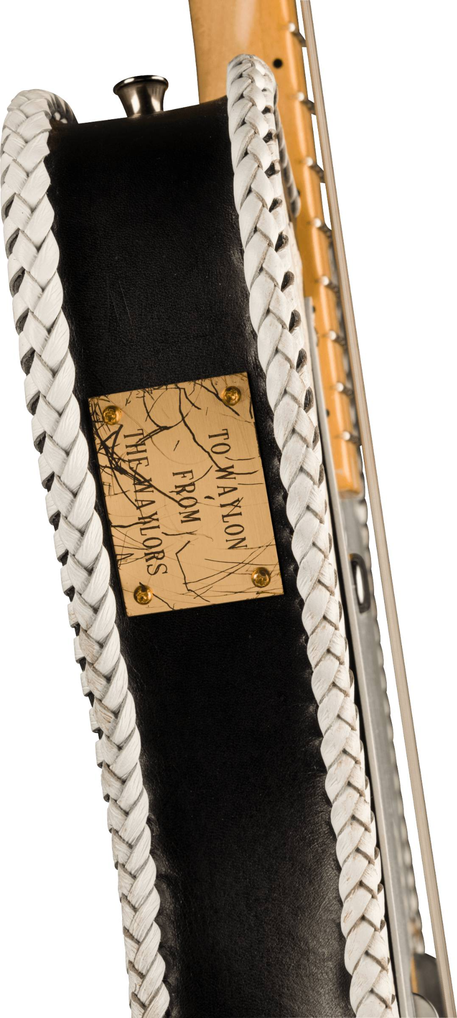 Fender Custom Shop Masterbuilt Waylon Jennings BTB 54' Telecaster Relic - Black and White Tooled Leather over Butterscotch Blonde